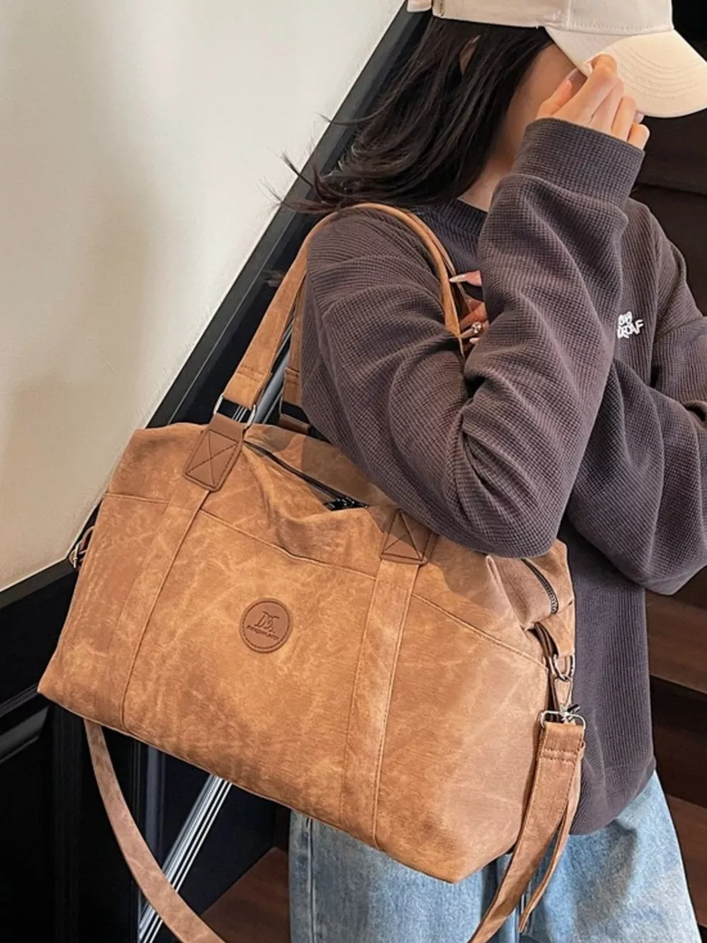 Vintage Washed Duffel Bag, image 6