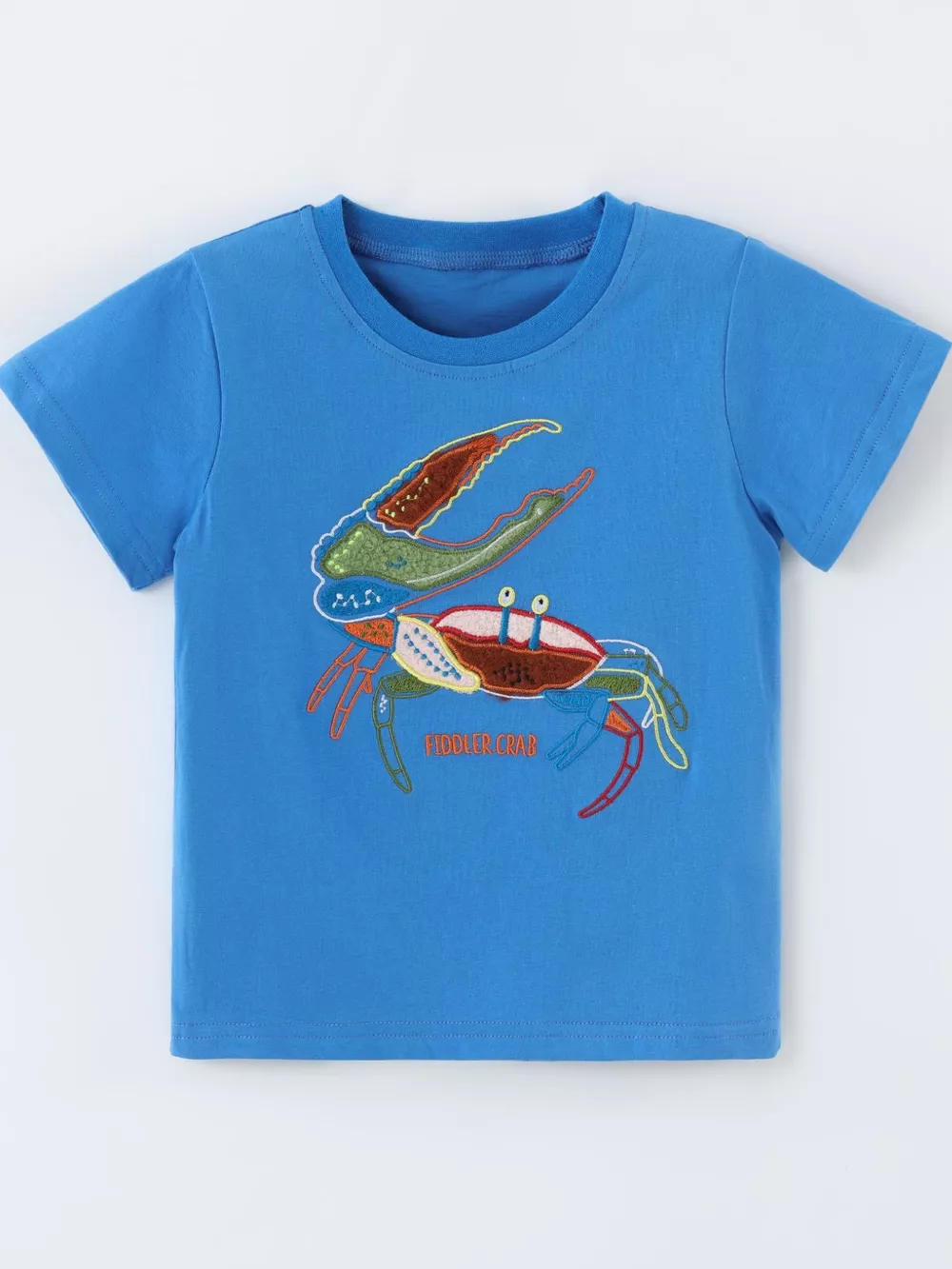 Children's Embroidered Crab Short Sleeve T-Shirt, image 2