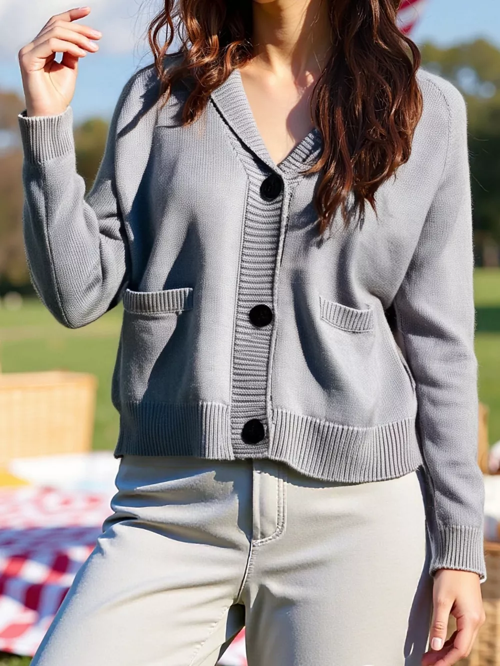 US Flag Button Up Cardigan, image 14