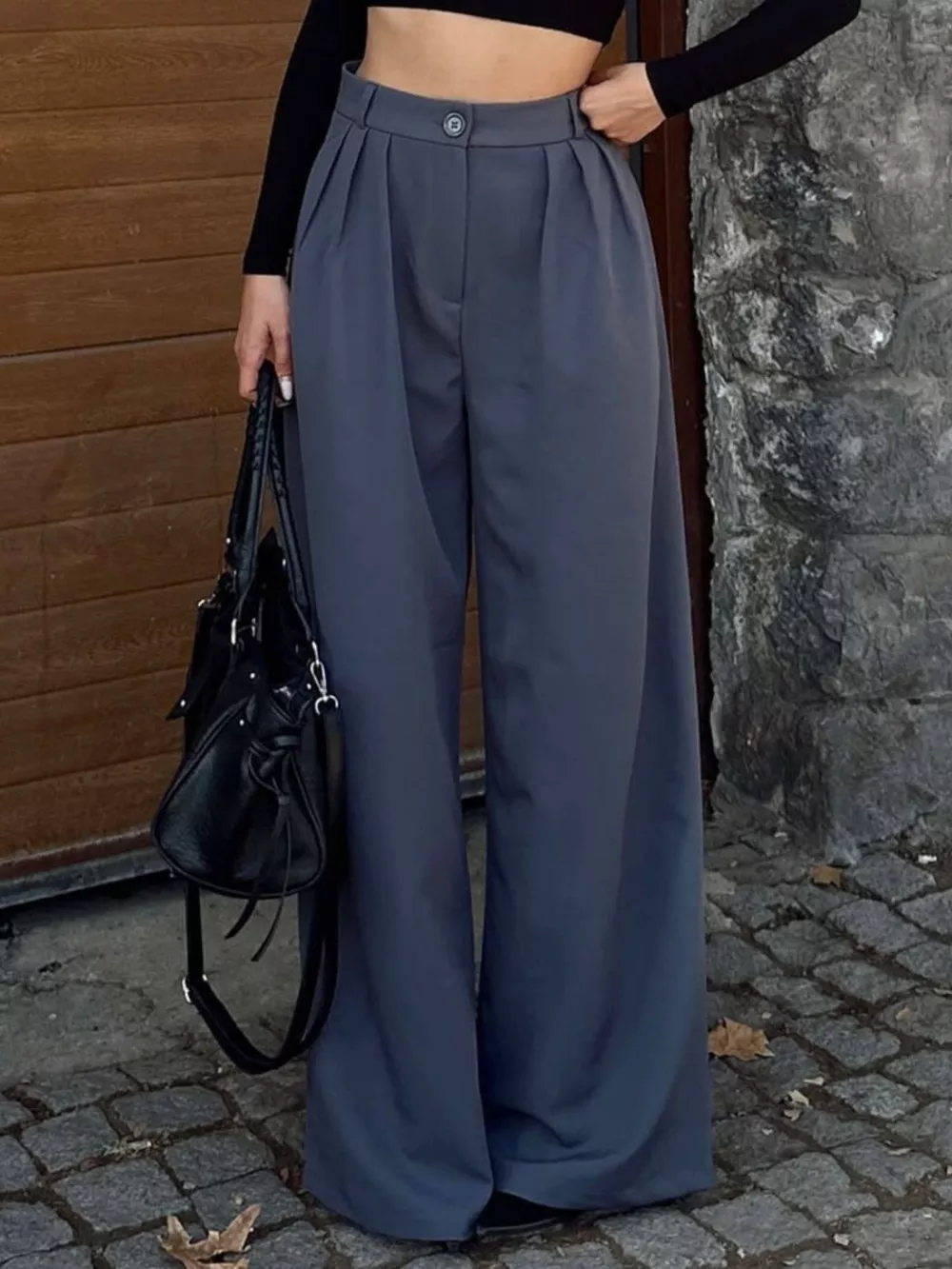 High-Waisted Pleated Wide-Leg Pants, image 17