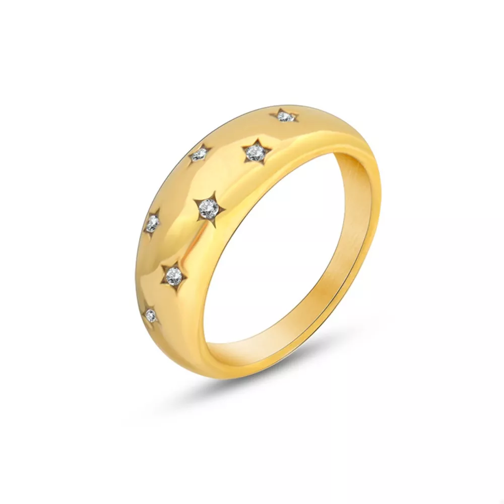18K Gold-Plated Zircon Ring, image 6