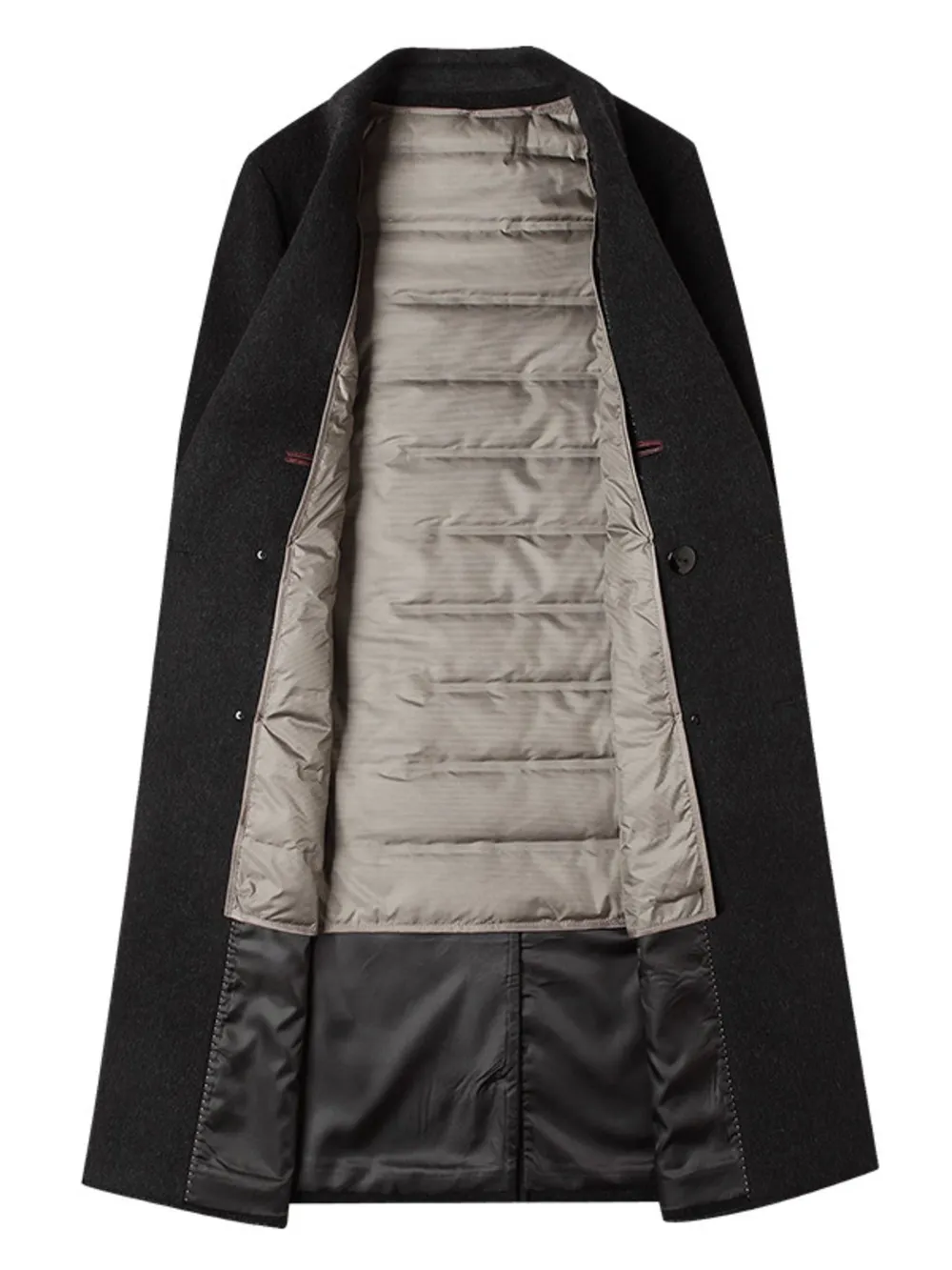 Men's Plus Size Double-Breasted Wool Overcoat, image 7