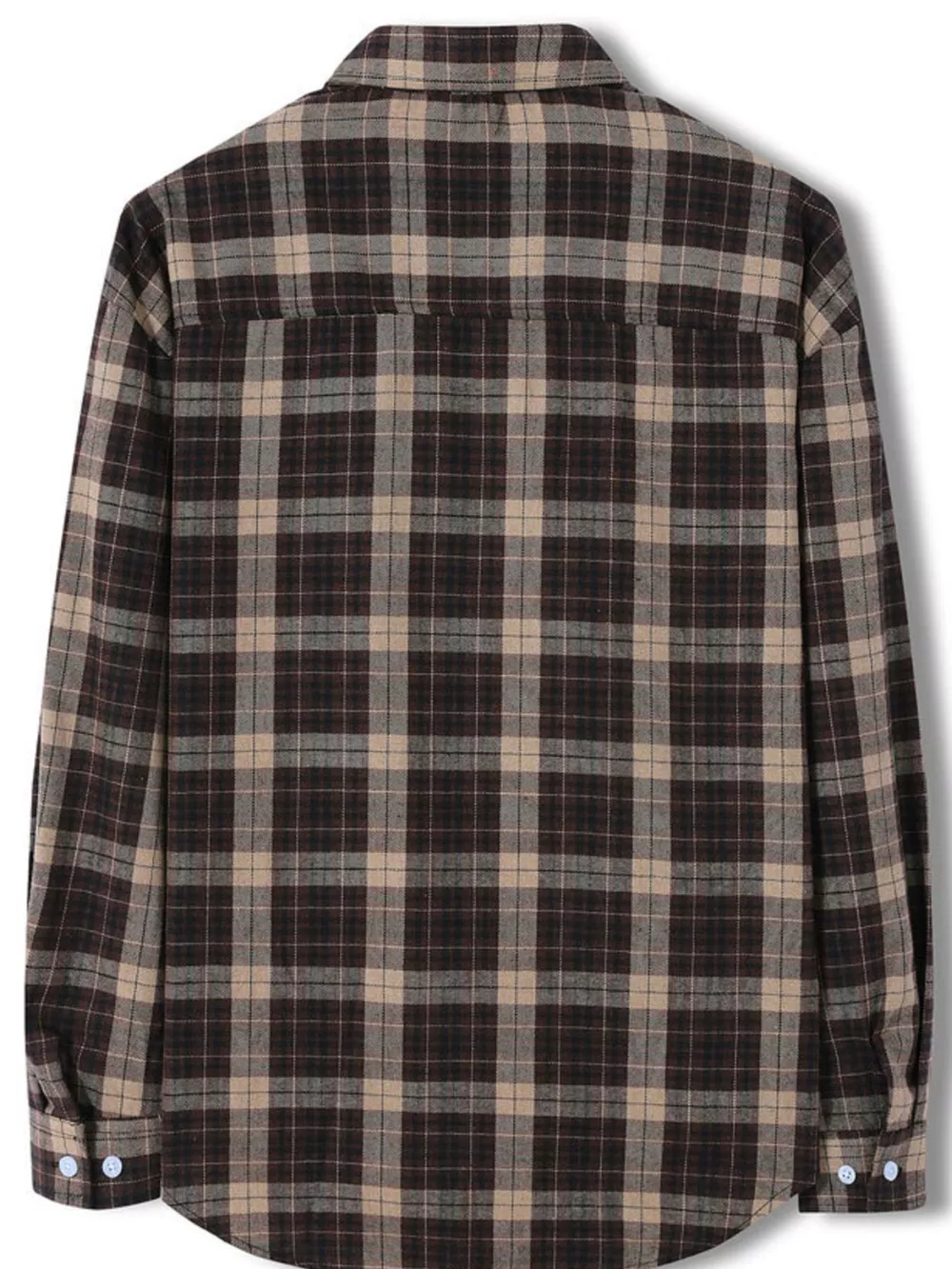 Men's Plus Size Classic Plaid Long Sleeve Shirt, image 4