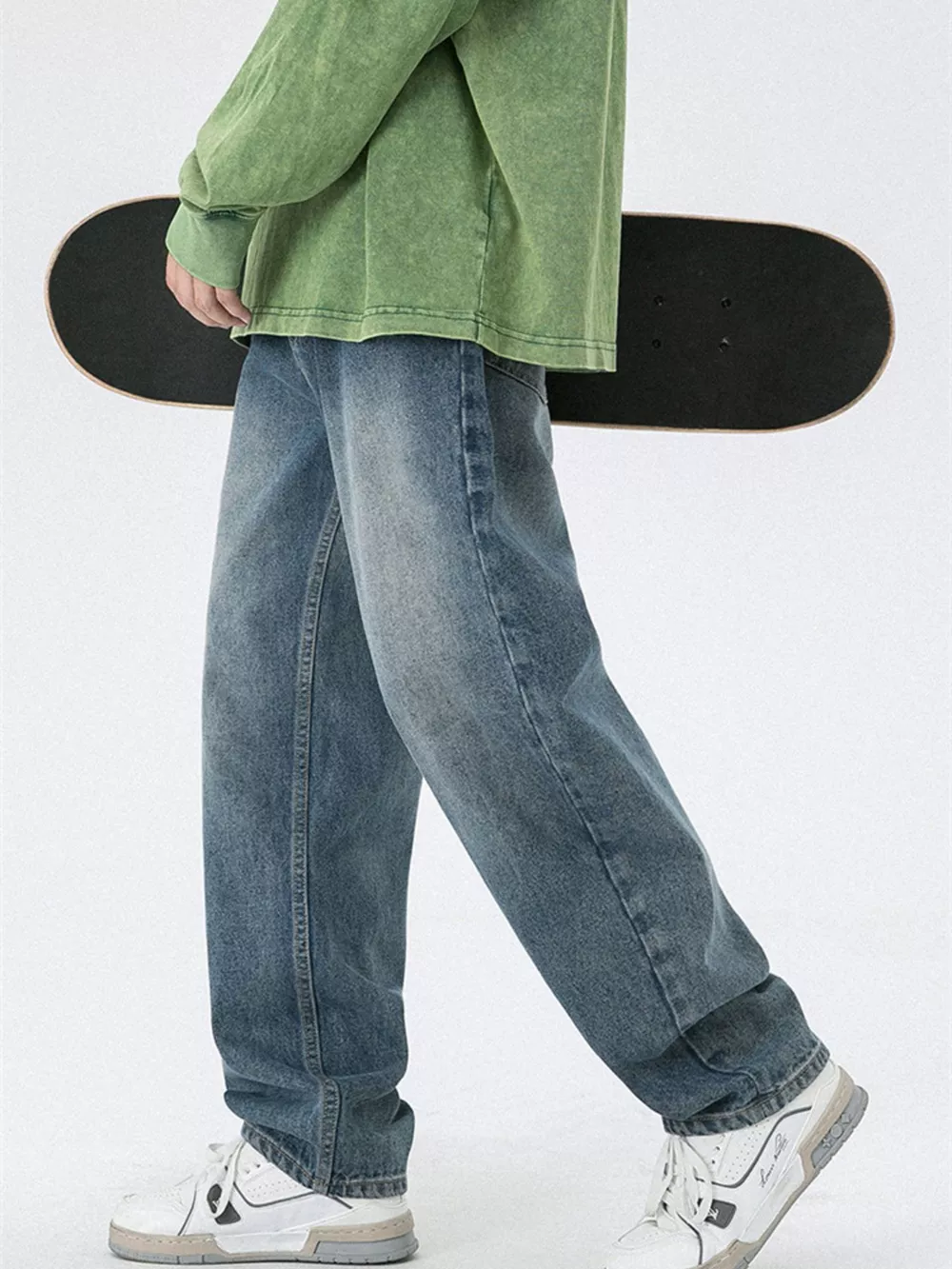 Men's Pocketed Wide Leg Jeans, image 6