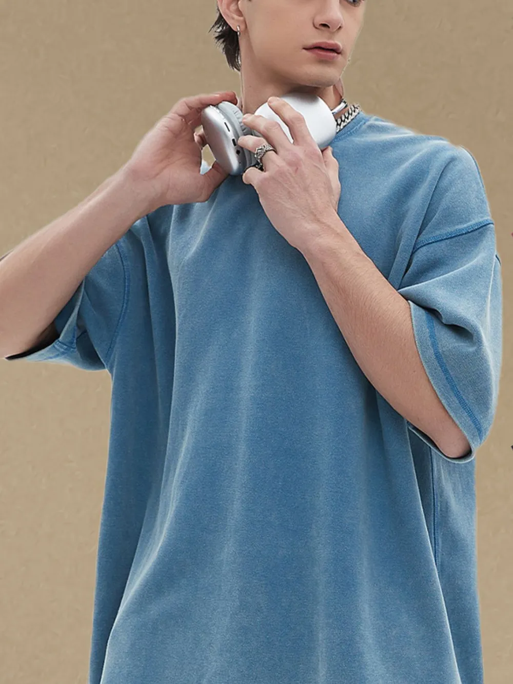 Men's Round Neck Half Sleeve T-Shirt, image 4