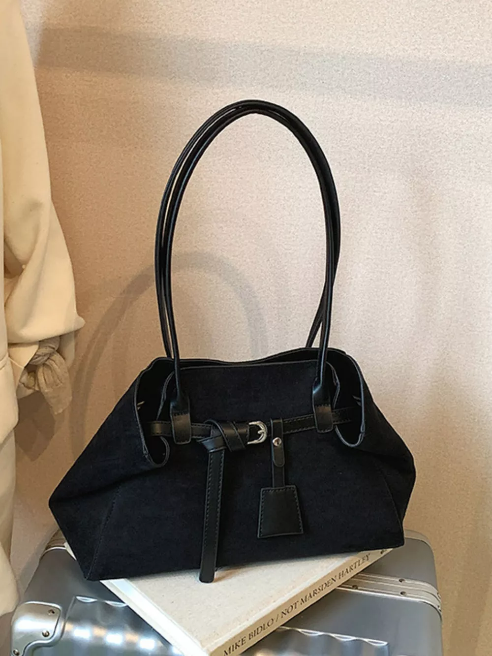 Lightweight Suede Shoulder Bag, image 3