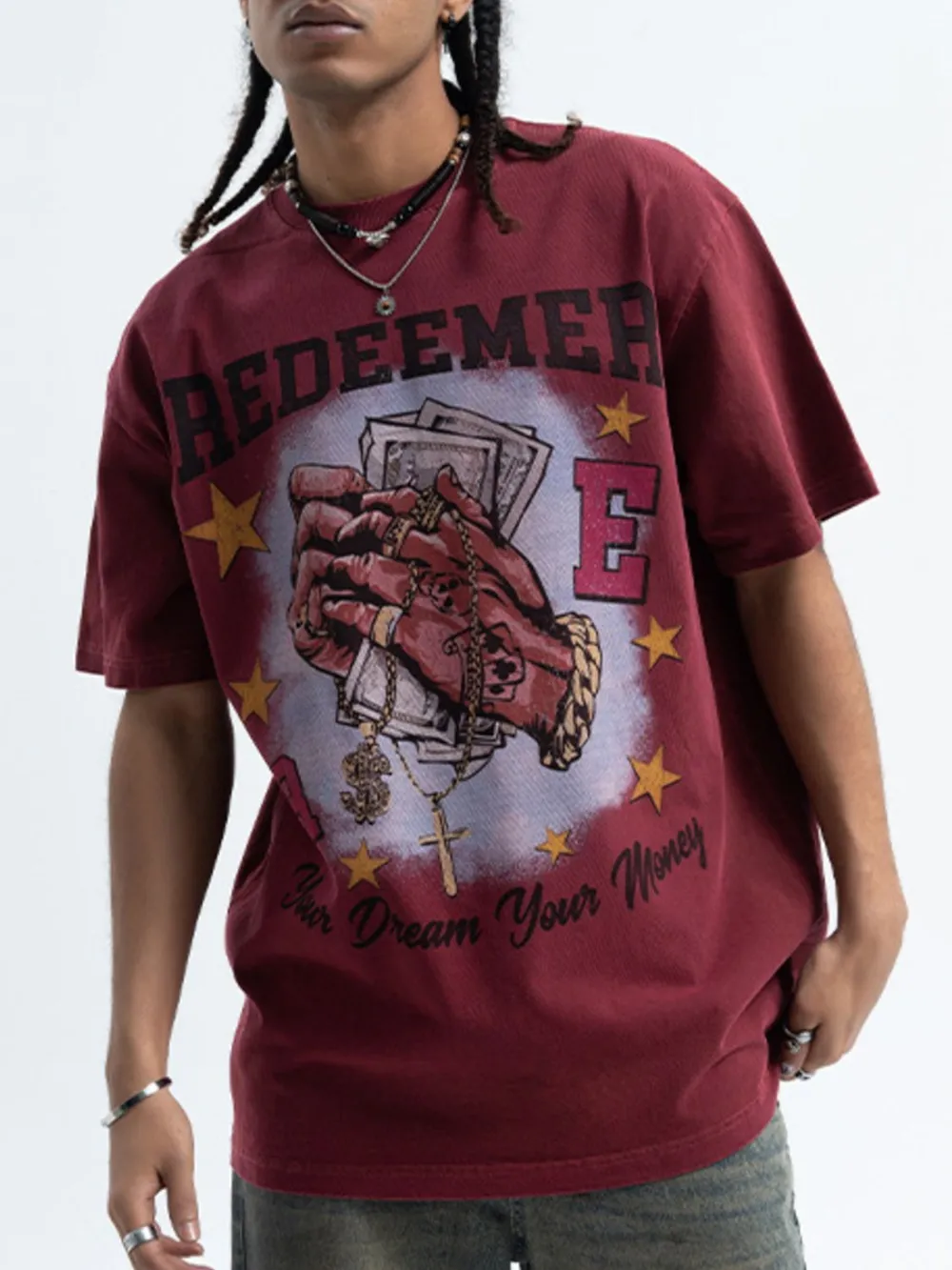 Men's Graphic Round Neck Short Sleeve T-Shirt, image 2