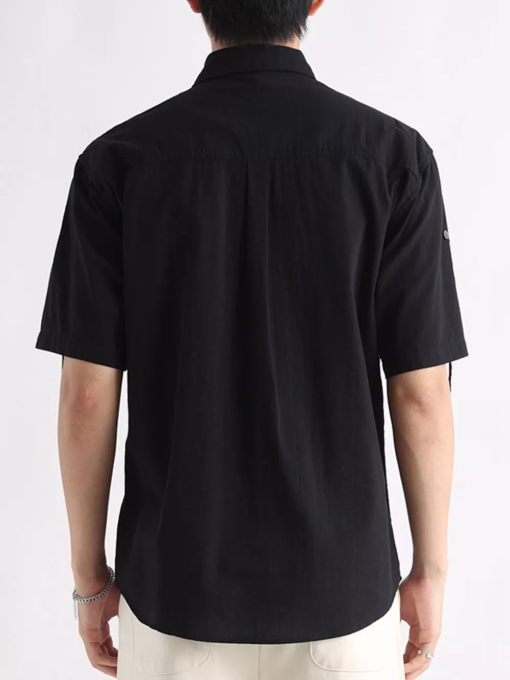 Men's Plus Size Short Sleeve Button-Down Shirt, image 4