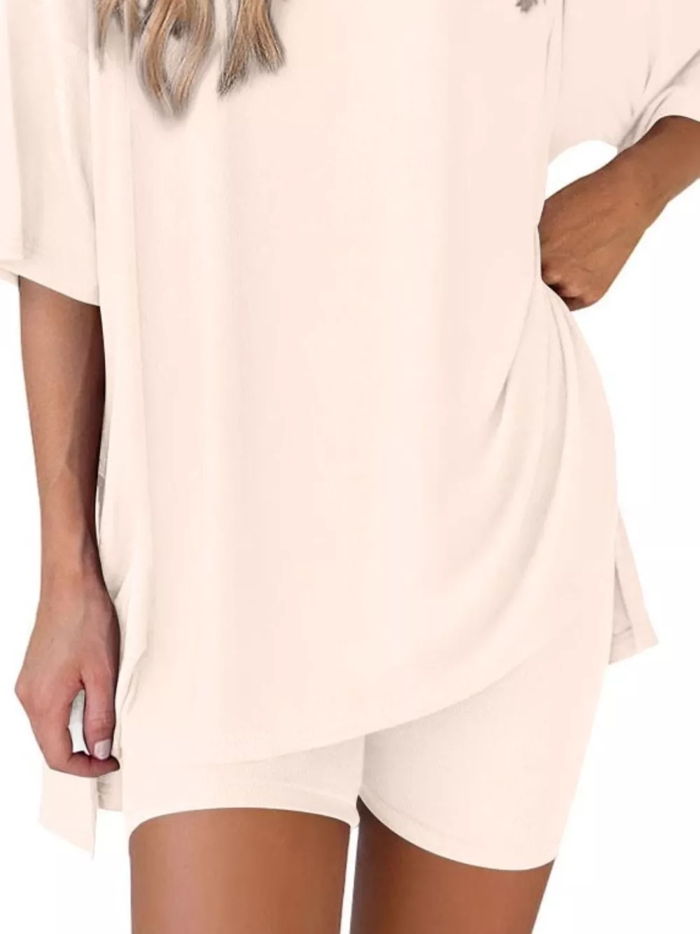 Full Size Relaxed Fit Round Neck Top and Shorts Two-Piece Set Plus Size, image 22