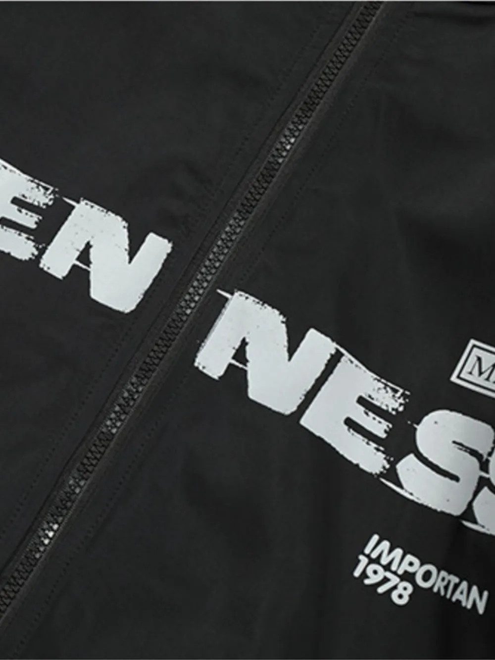 Men's Letter Zip Up Hooded Windbreaker Jacket, image 4