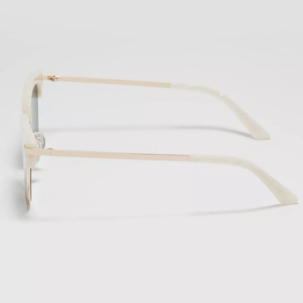 Classic Clubmaster Style Sunglasses with Gold Accents, image 8