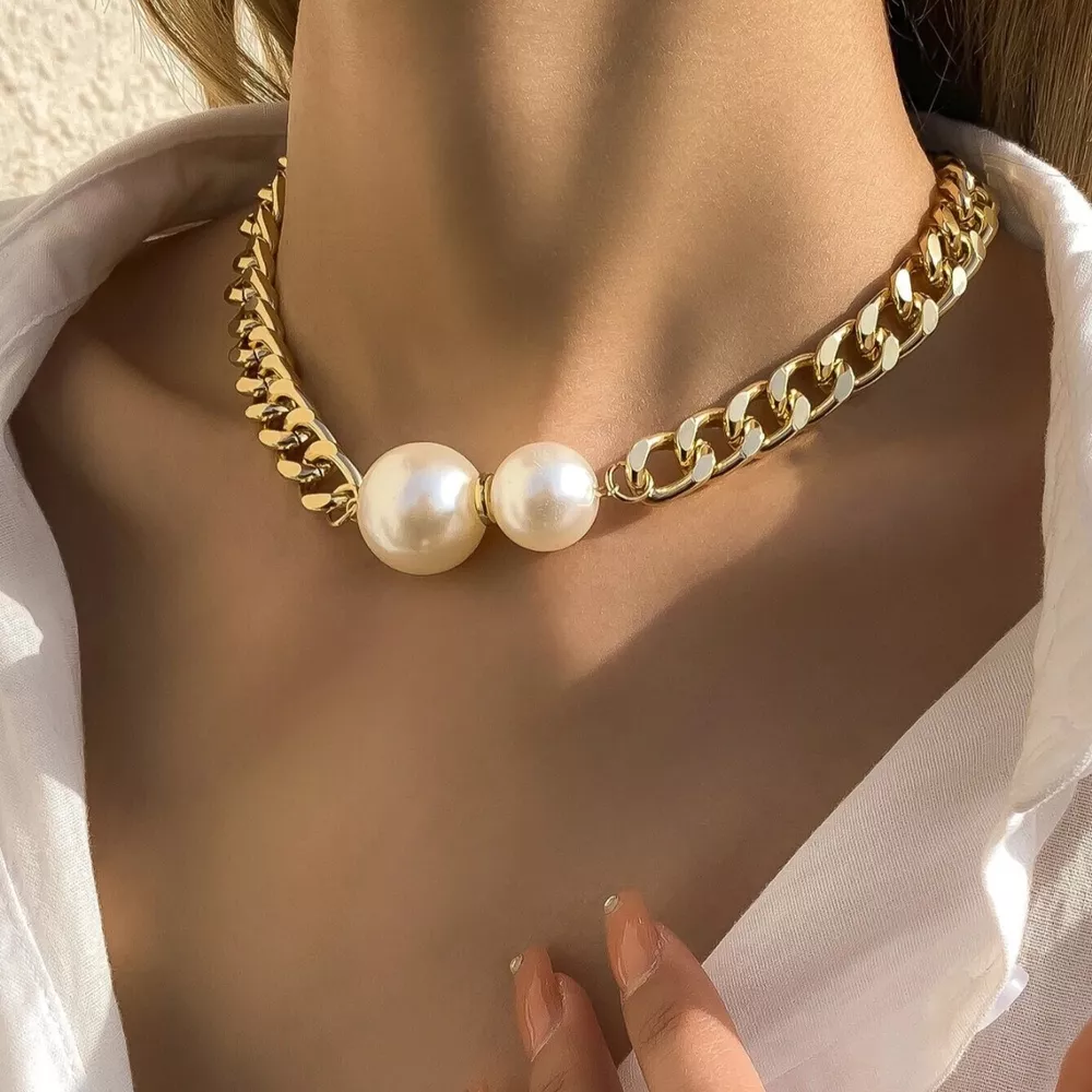 18K Gold-Plated Pearl Necklace, image 6