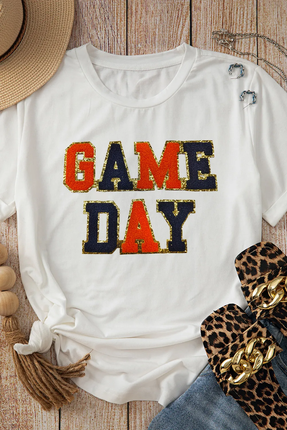 GAME DAY Round Neck Short Sleeve T-Shirt, image 5