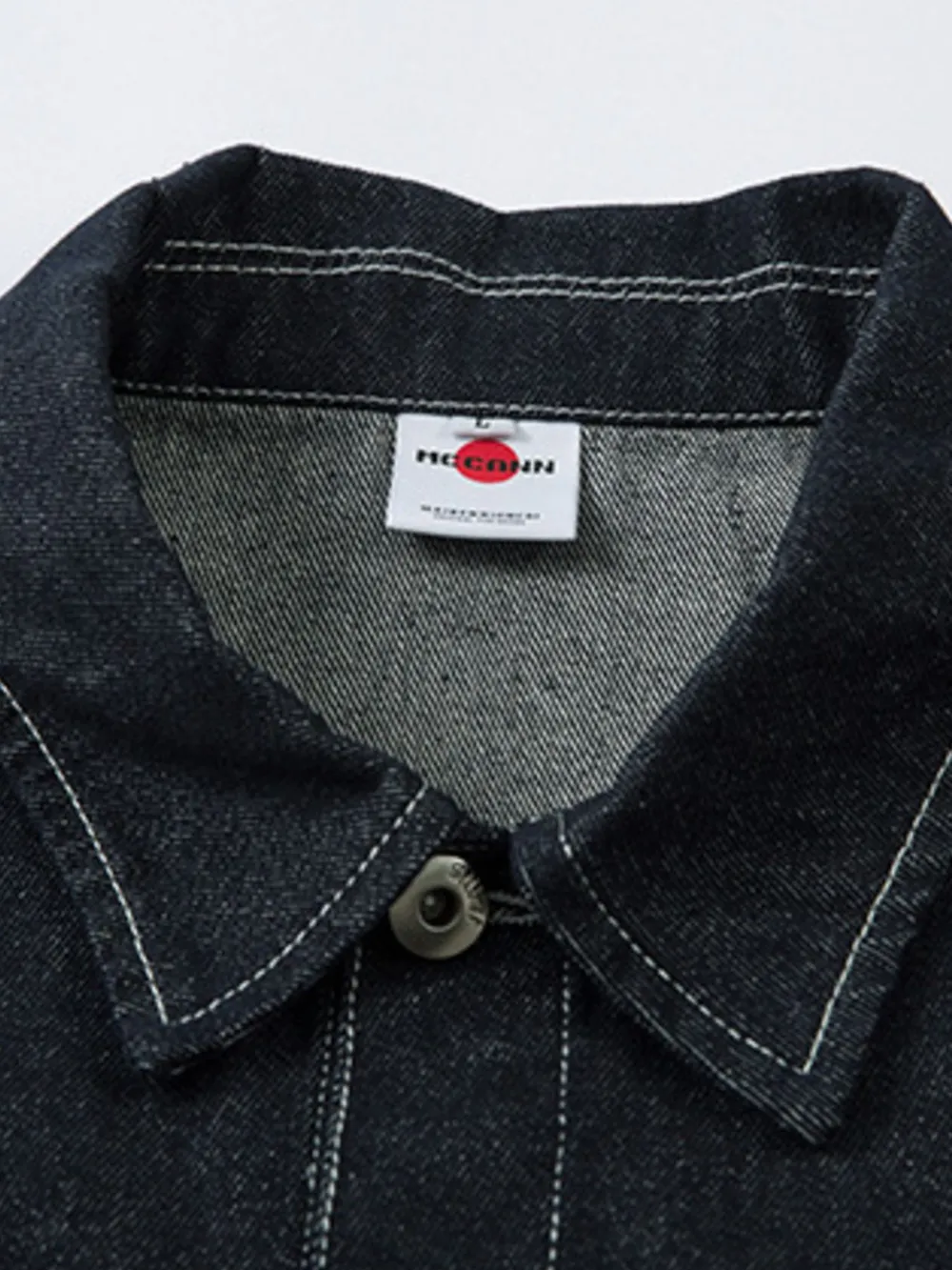 Men's Contrast Stitching Button Up Denim Jacket, image 4