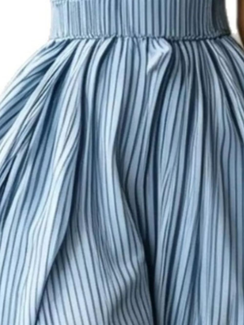 Striped Mock Neck Sleeveless Maxi Dress, image 6