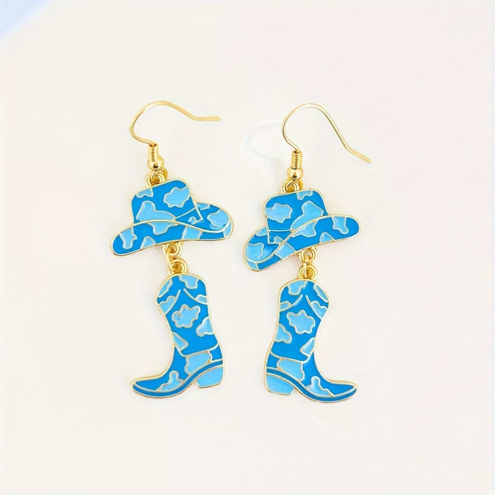 Cowboy Hat and Boot Dangle Earrings, image 6
