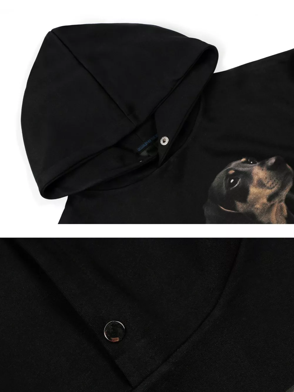 Men's Dog Graphic Long Sleeve Hoodie, image 5