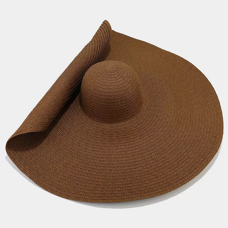 Oversized Wide Brim Straw Sun Hat, image 8