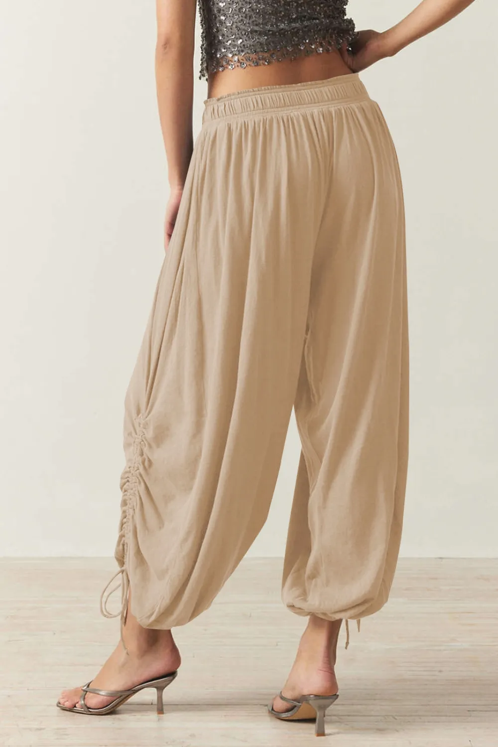 Drawstring Ruched Pants, image 24