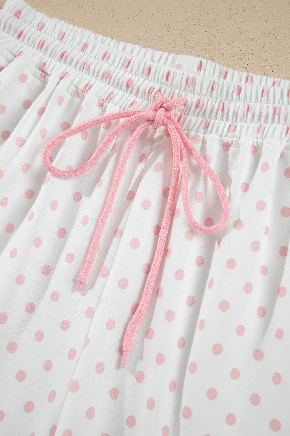 Polka Dot Cropped Sweatshirt and Wide-Leg Pants Set, image 12