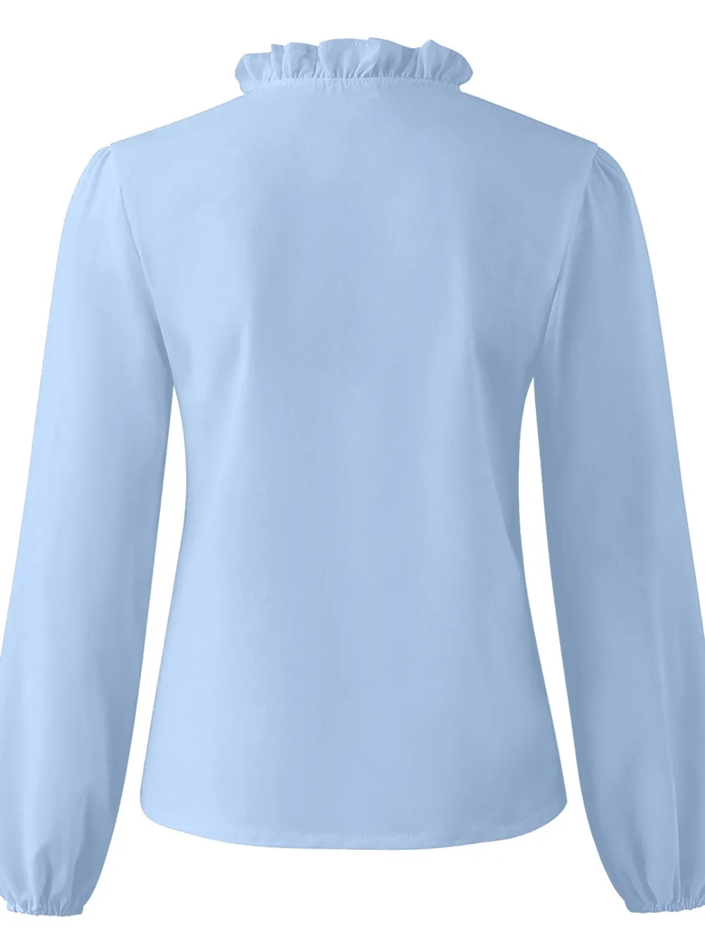 Ruffled V-Neck Long Sleeve Blouse, image 23