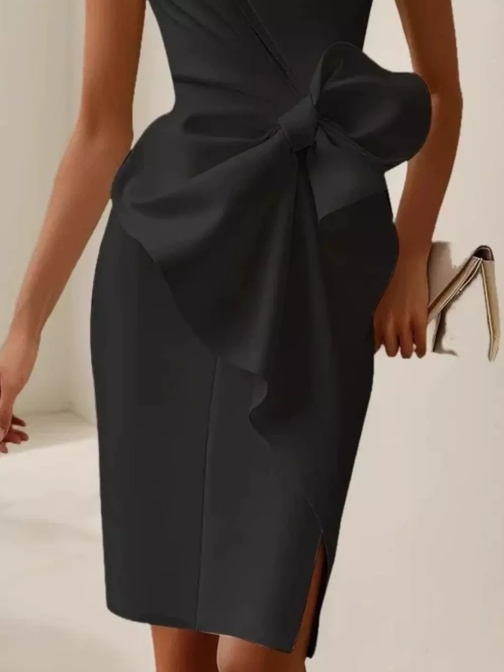 Bow Detail Sleeveless Dress, image 2