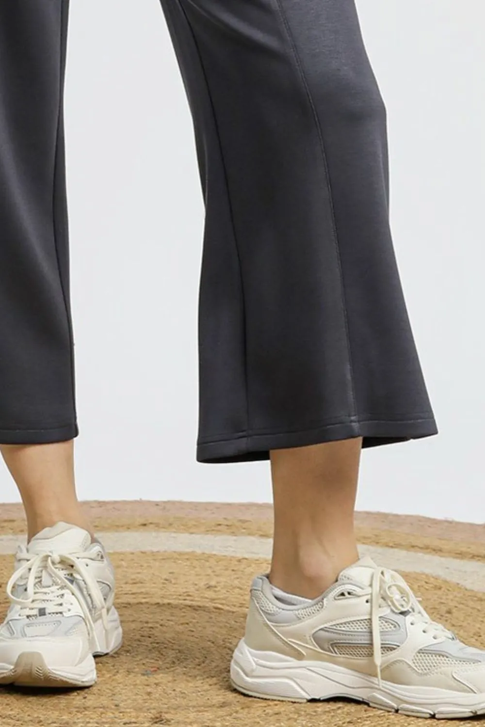 Drawstring Wide Leg Cropped Pants, image 3