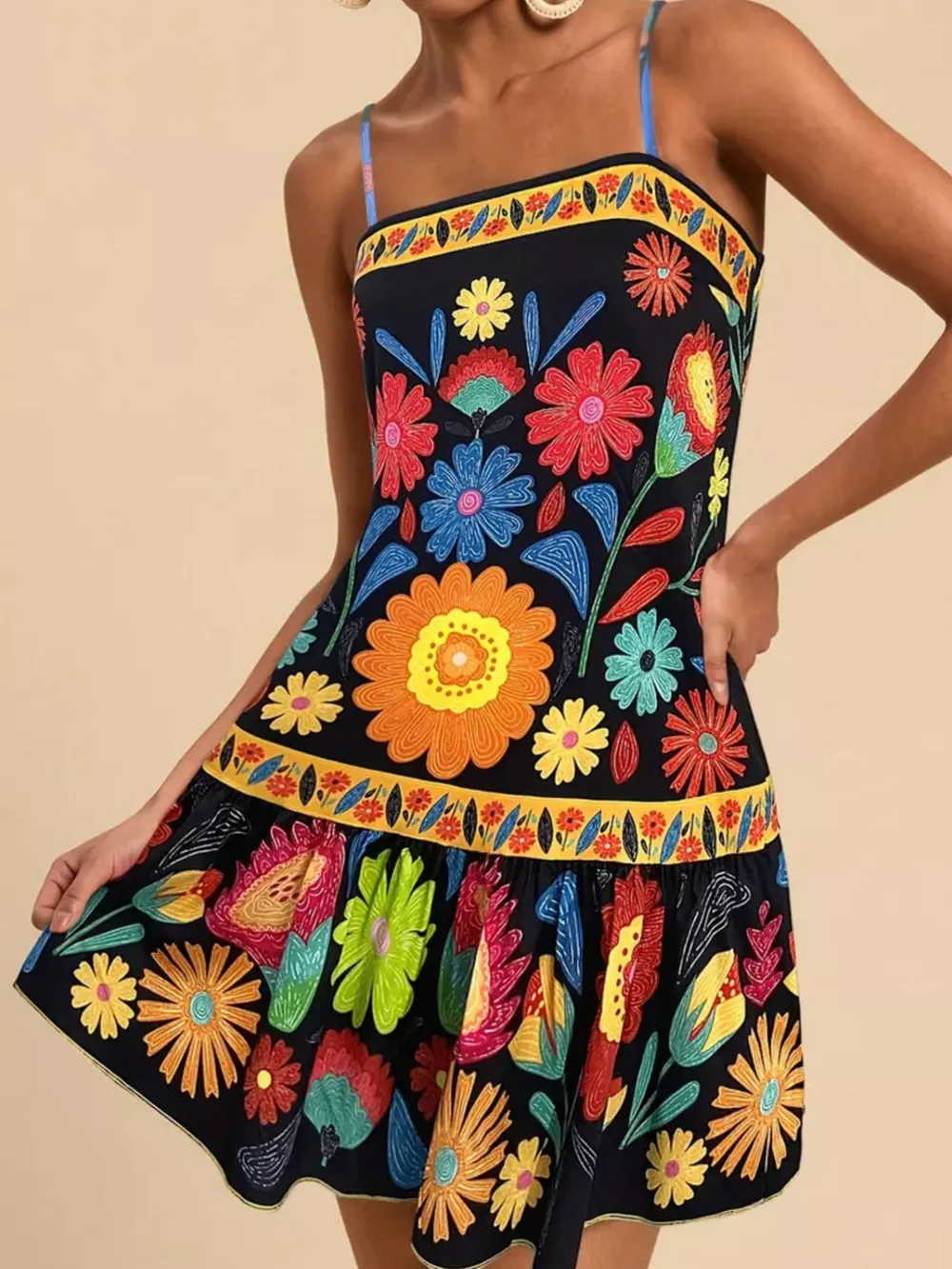 Floral Print Sleeveless Mini Dress, image 14