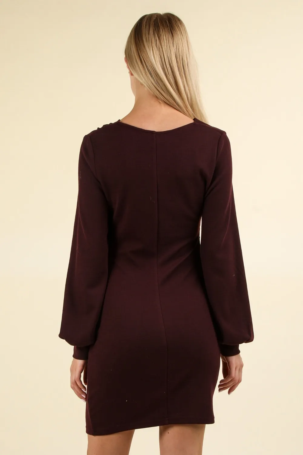 Ruched Detail Bodycon Mini Dress, image 2