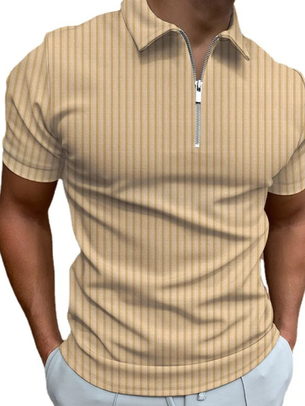 Men's Full Size Collared Neck Short Sleeve Polo Plus Size, image 8