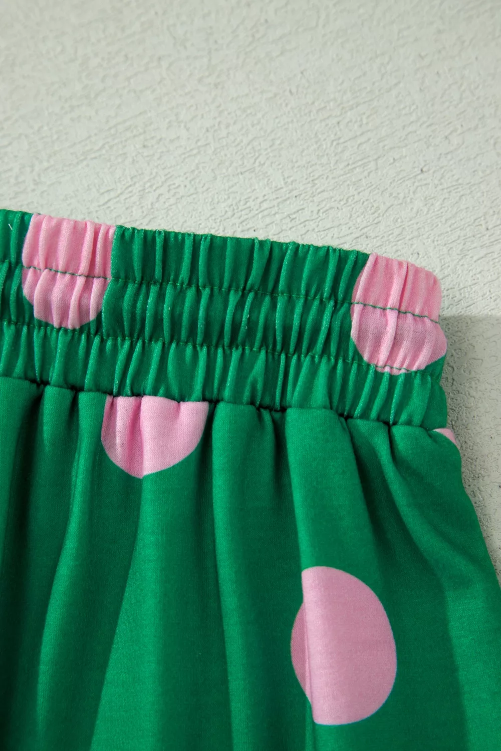 Polka Dot Print V Neck Tee Short Set, image 10