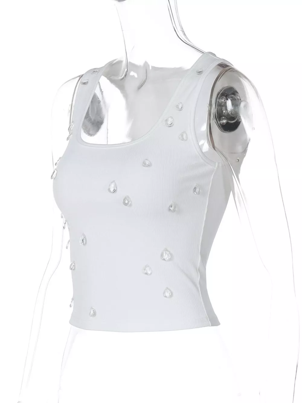 Bead Embellished Square Neck Tank, image 5