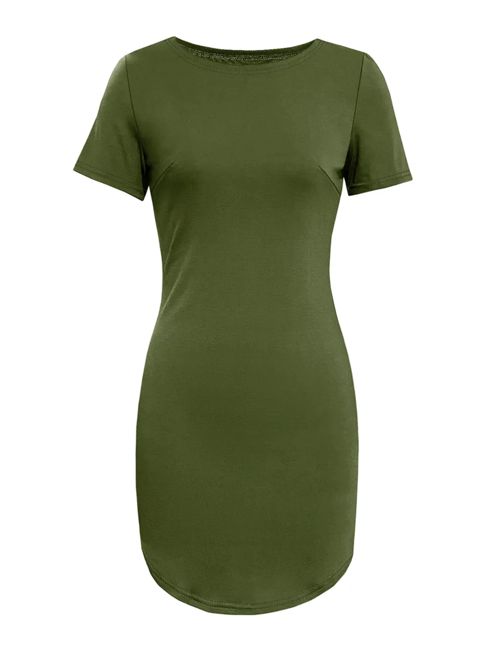 Round Neck Short Sleeve Mini Tee Dress, image 16