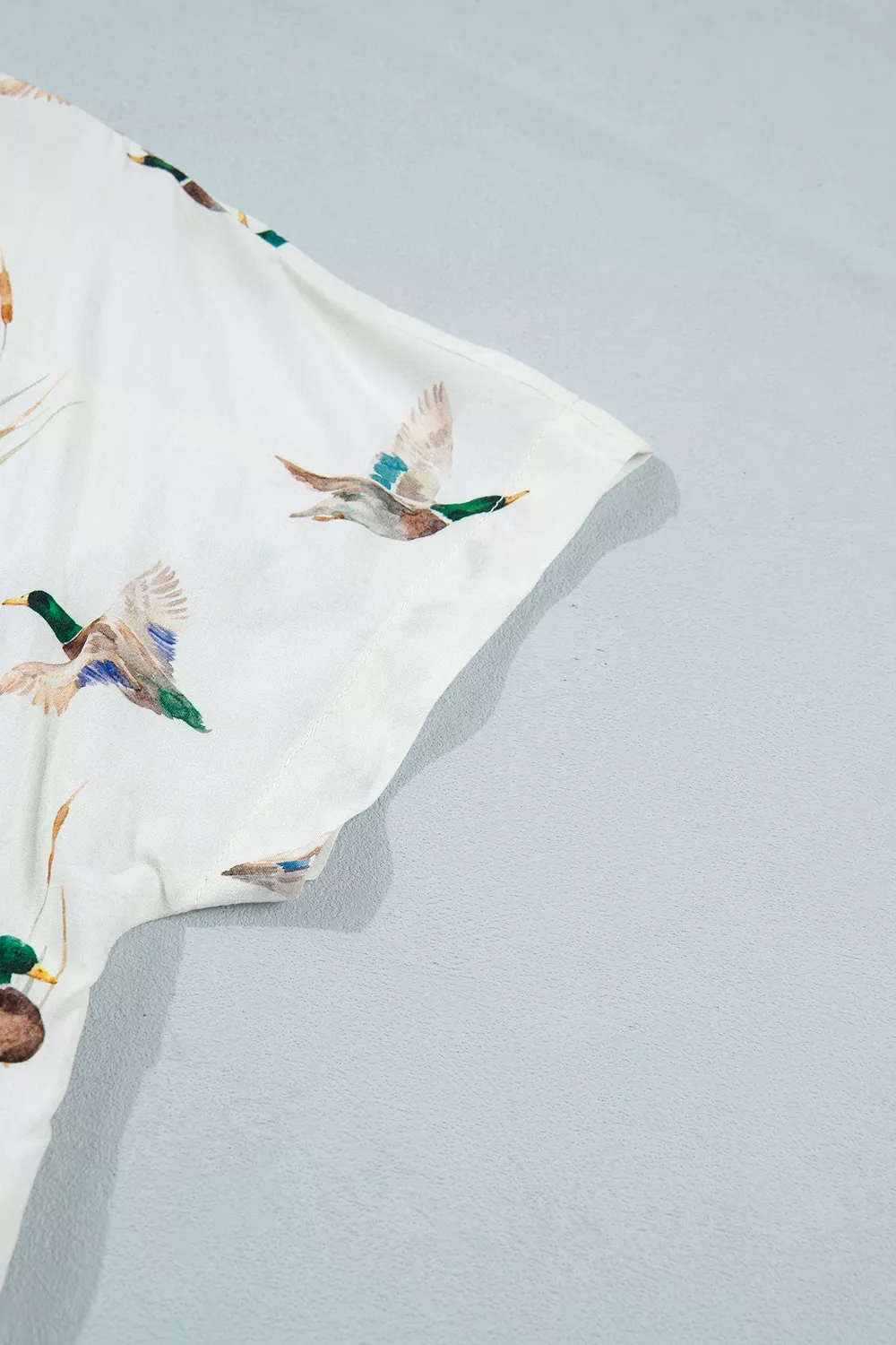 Mallard Printed Button Flap Pocket Short Sleeve Shirt, image 13