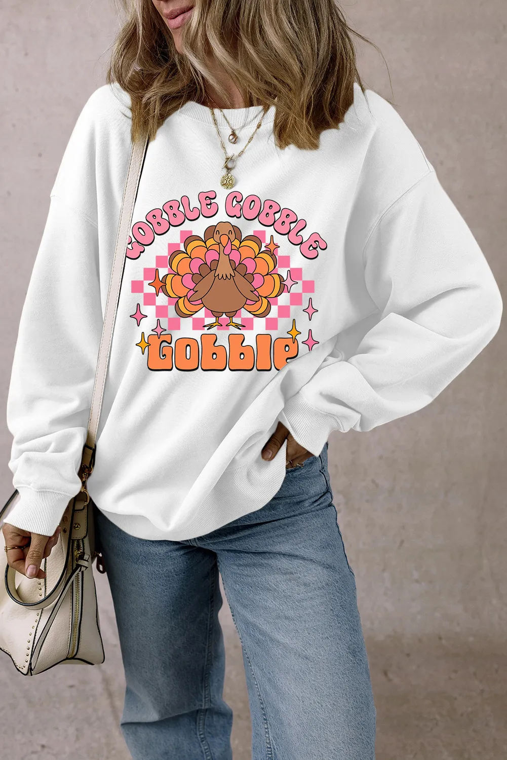 Graphic Dropped Shoulder Long Sleeve Sweatshirt, image 4