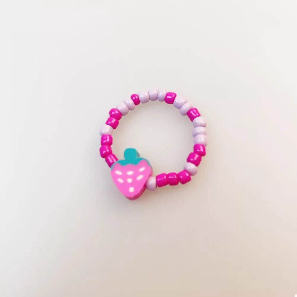 Colorful Fruit Charm Beaded Ring