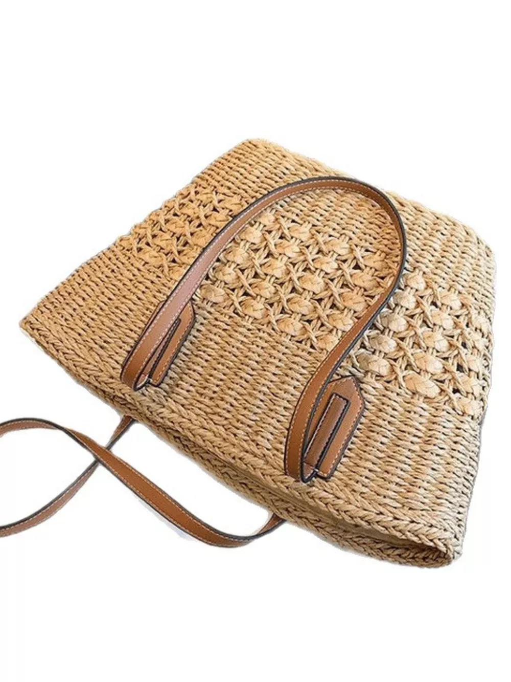 Woven Straw Shoulder Bag, image 5