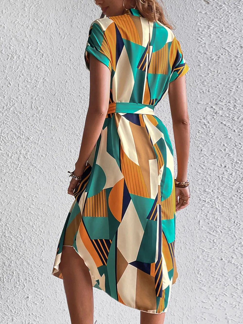 Tie Waist Short Sleeve Dress, image 11
