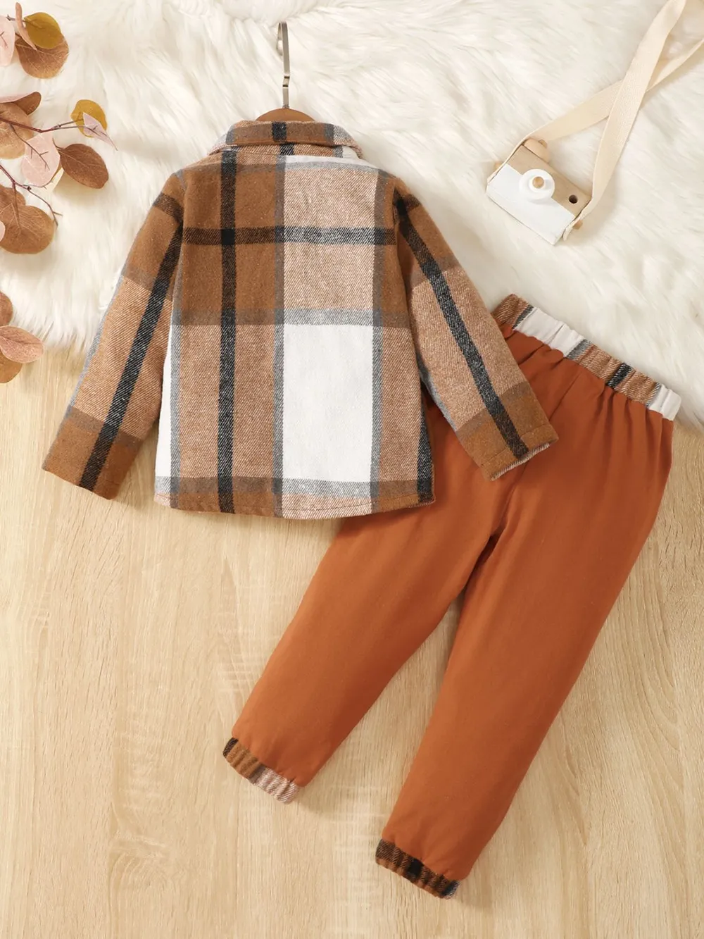 Color Block Button Up Top and Pants Set, image 2