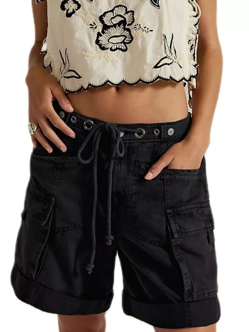 Drawstring Cargo Shorts, image 4