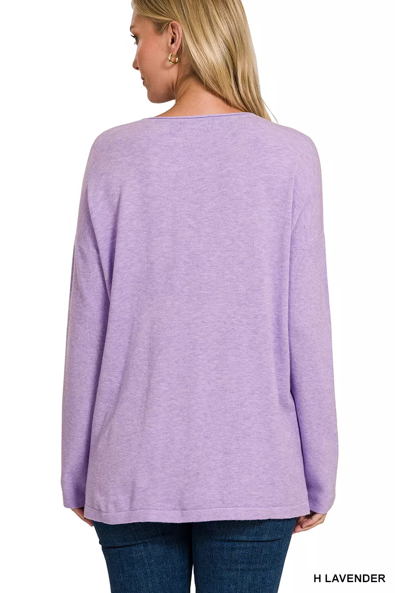 Viscose Long Sleeve Front Pockets Sweater, image 4