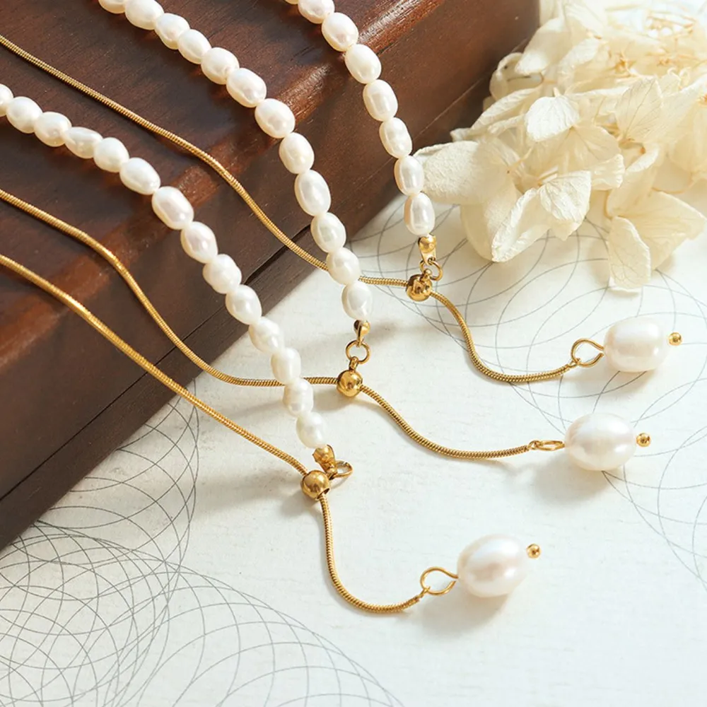 18K Gold-Plated Pearl Necklace, image 4