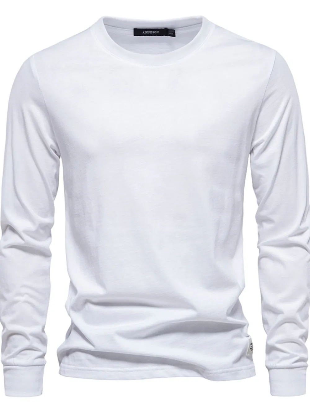 Men's Full Size Round Neck Long Sleeve T-Shirt Plus Size, image 6