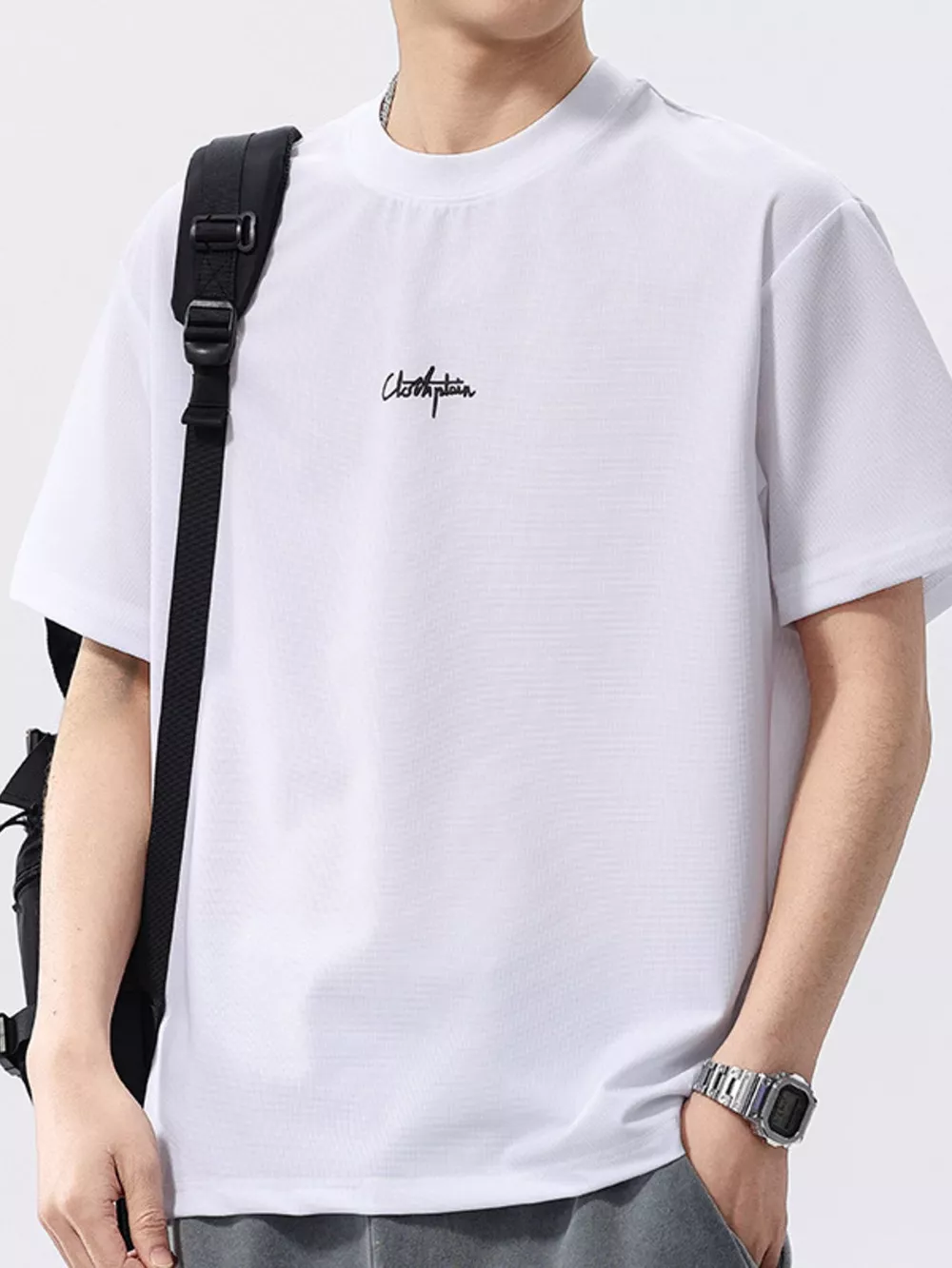 Men's Plus Size Round Neck Short Sleeve T-Shirt, image 6