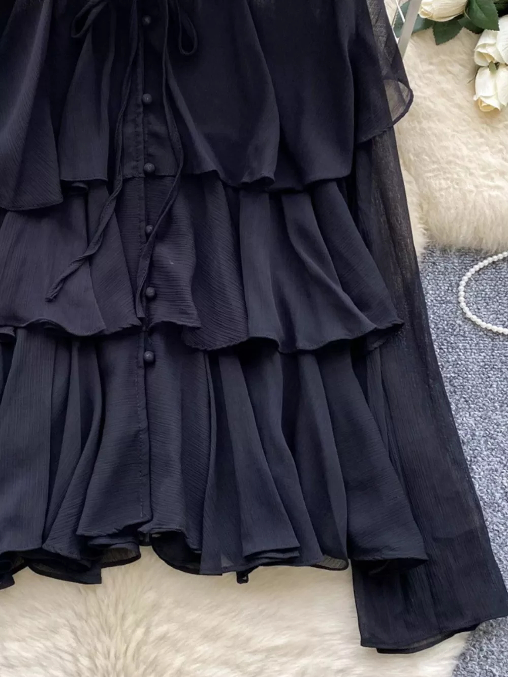 Ruffle Tiered Chiffon Blouse, image 26
