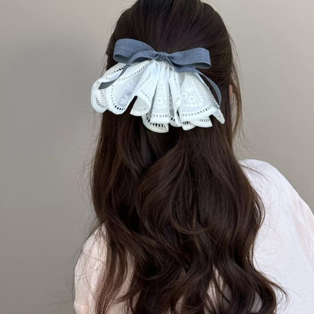 Lace Hair Clip with Ribbon, image 4