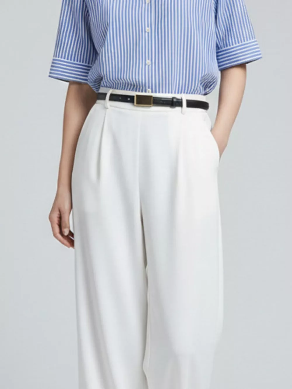 Gold Buckle Skinny Belt, image 5