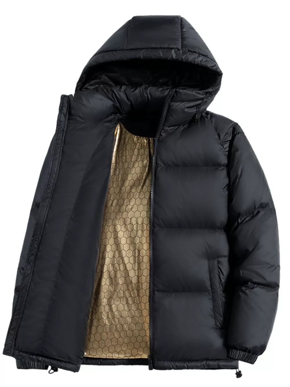Men's Full Size Warm Padded Hooded Puffer Jacket Plus Size, image 5
