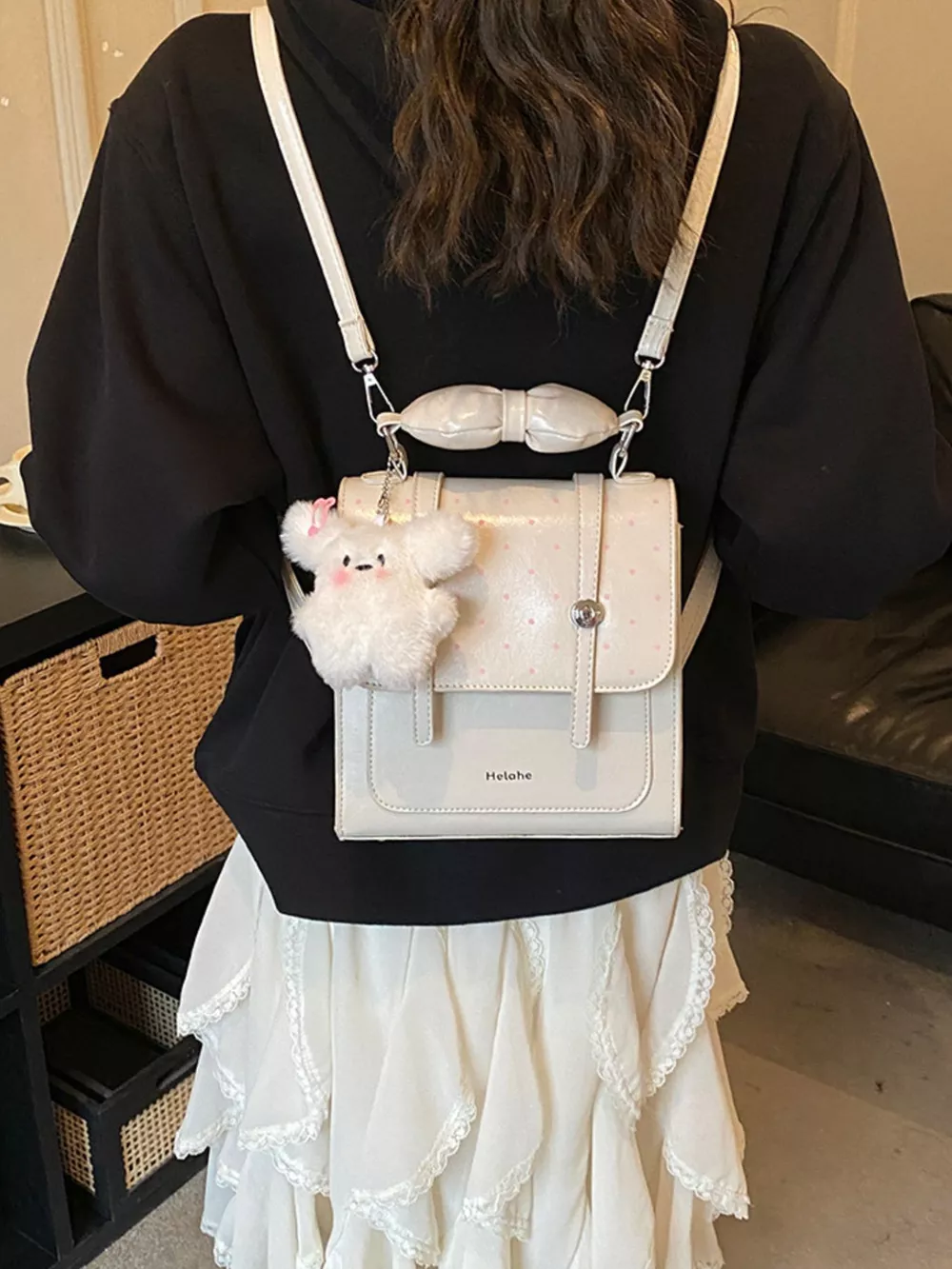 Flap Mini Backpack Bag, image 6