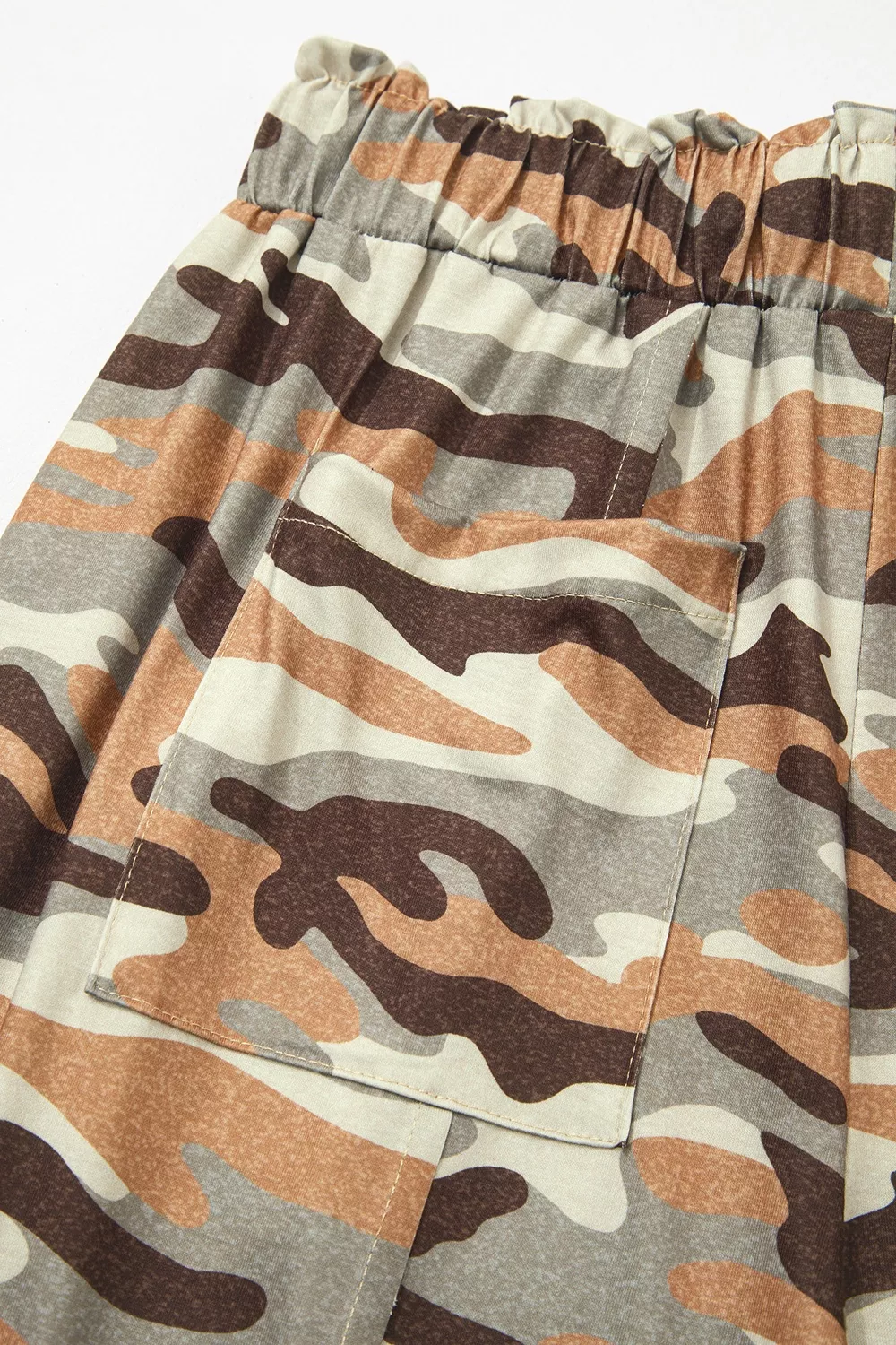 Camouflage Printed Drawstring Elastic Waist Jogger Pants, image 11